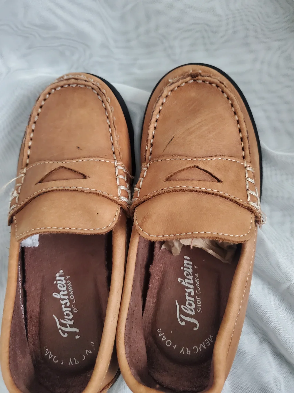 Florsheim Tan Boys' Leather Penny Loafers